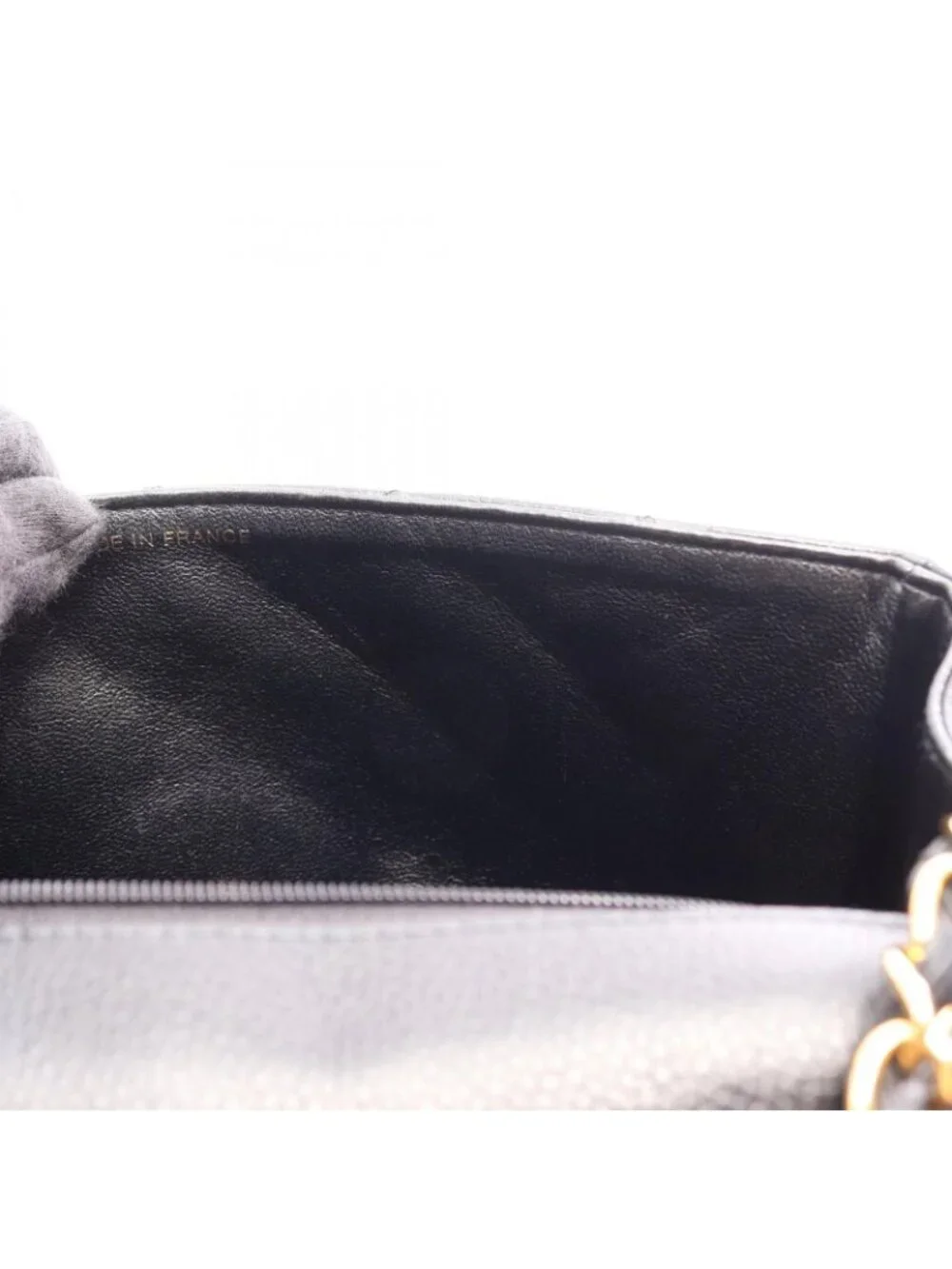 Chanel Shoulder Bag Quilted Diana Flap Black Caviar Leather Chain